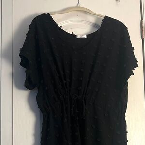 Black textured dress